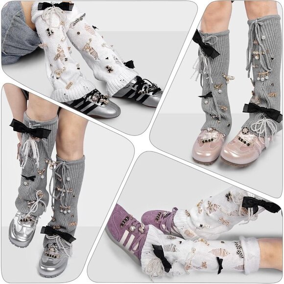 51 Pcs Shoe Charms Kit for Sneakers Socks Jewelry Glitter Clips Bling Gift main image 9